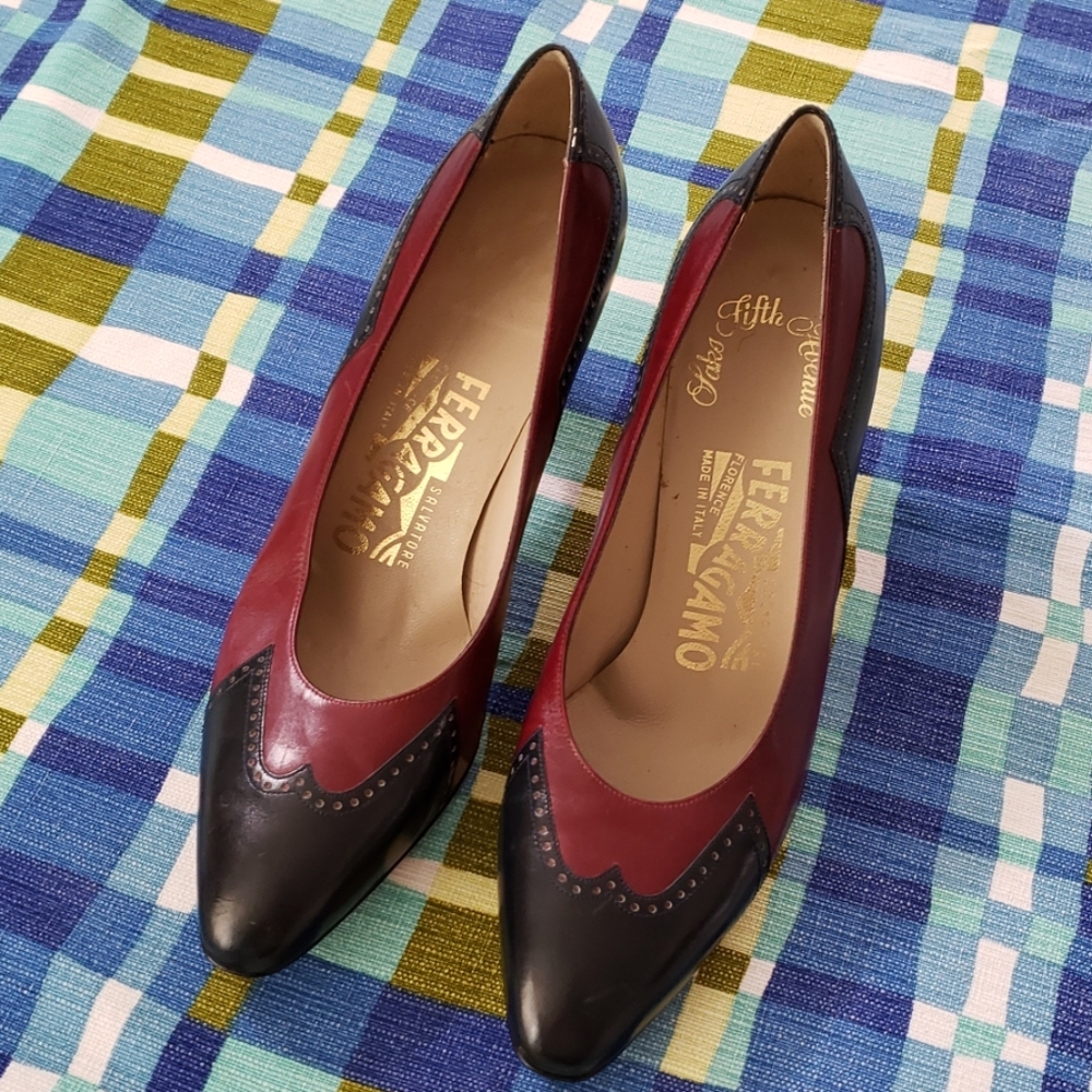 Ferragamo Spectator Pumps - Picture 6 of 8